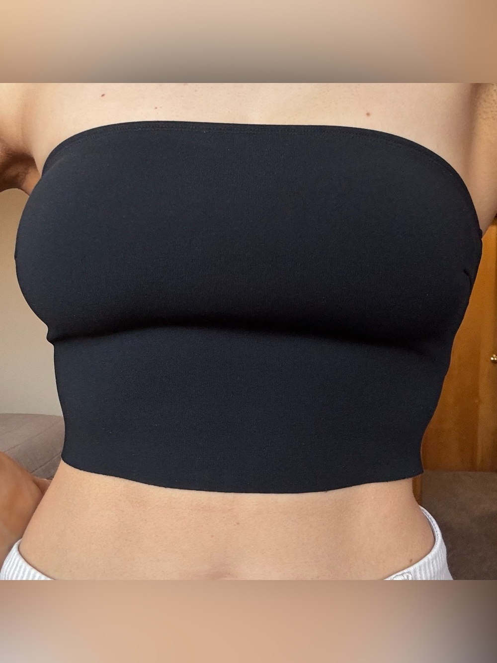 Commando Neoprene Tube Top in Black